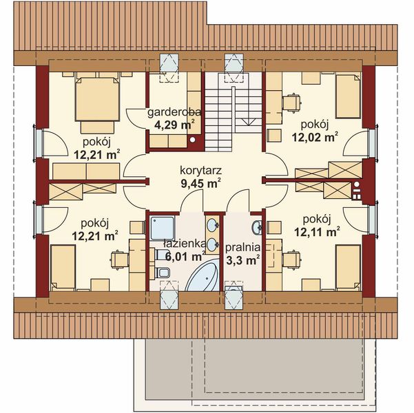 Poddasze projektu Bruno B1