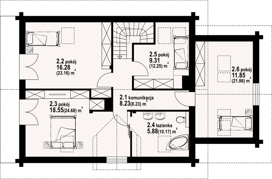 Poddasze projektu Świdnica dw 47