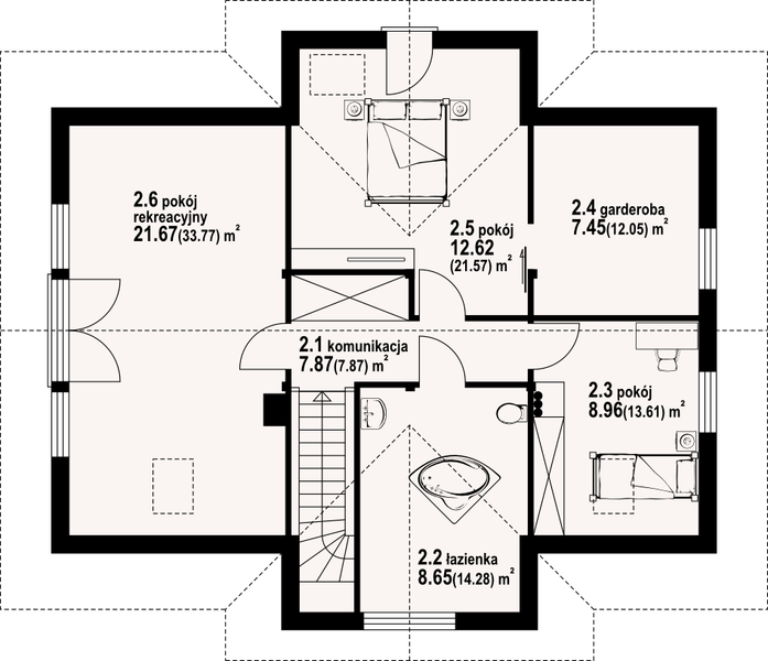 Poddasze projektu Chmielów dw 35