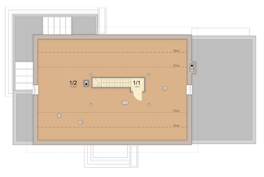 Poddasze projektu Papaja