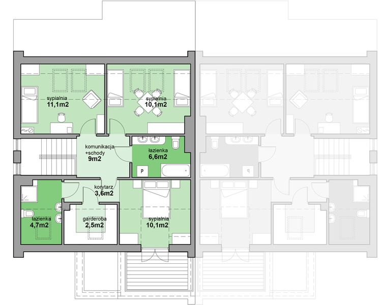 Poddasze projektu MJS-103 Bliźniak