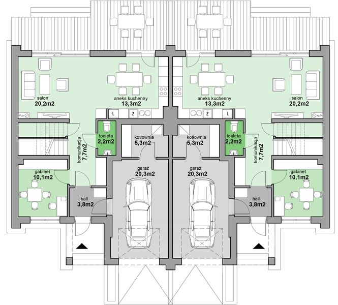 Parter projektu MJS-103 Dwurodzinny
