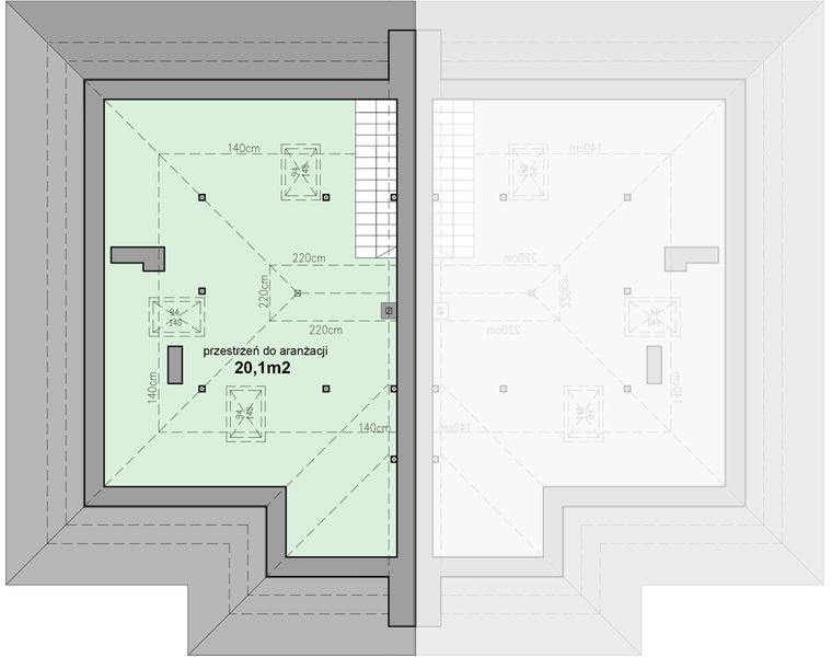 Poddasze projektu MJS-104 Bliźniak
