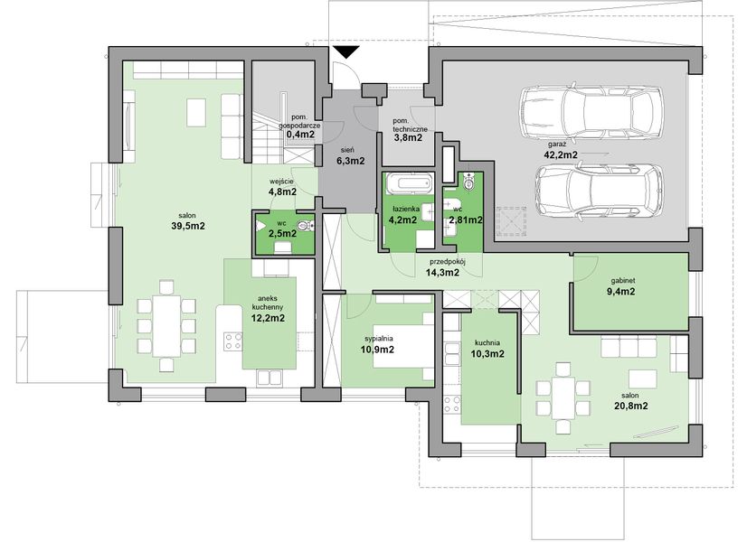 Parter projektu MJS-108 Dwurodzinny