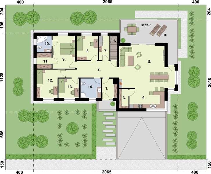 Parter projektu Laguna 3 pełne podpiwniczenie