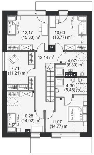 Poddasze projektu DomStudio 08B