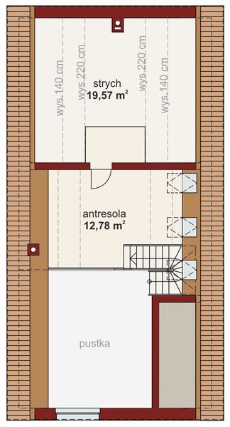 Poddasze projektu Domena 130 C