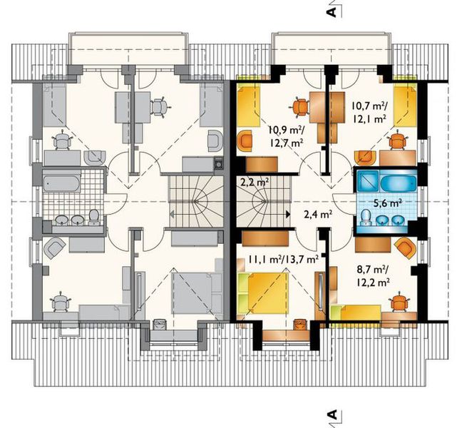 Poddasze projektu Lila Prima Duo (1688)