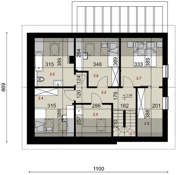 Poddasze projektu Sej-pro 035 energo