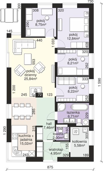 Parter projektu Dom przy Pastelowej 21