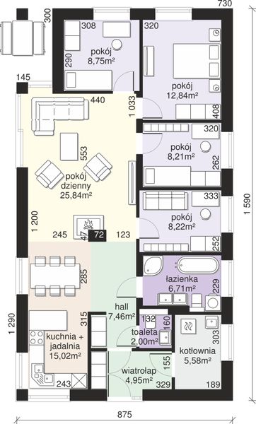 Parter projektu Dom przy Pastelowej 22