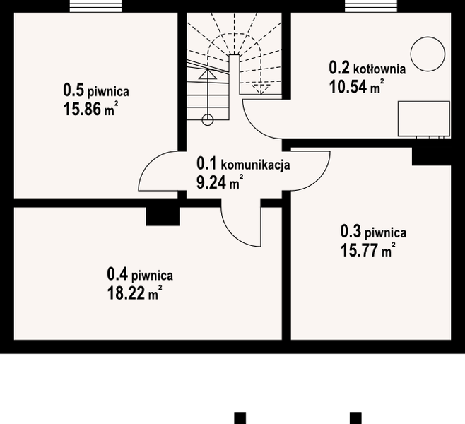 Piwnica projektu Olesno 59 dws