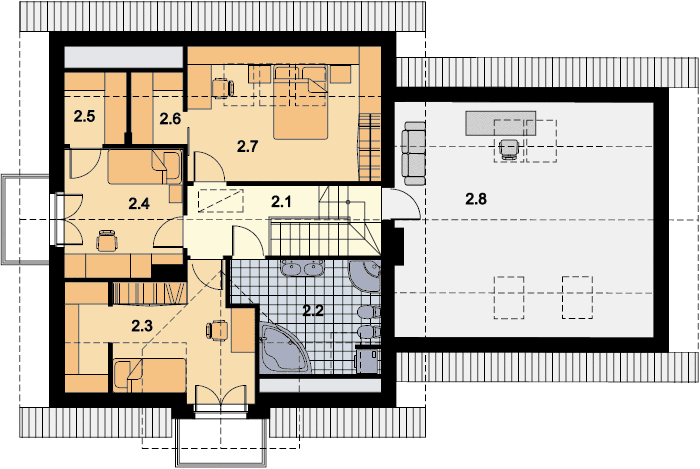Poddasze projektu Telesto II