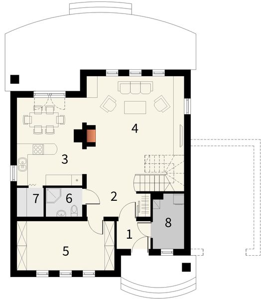 Parter projektu Finezja bez garażu