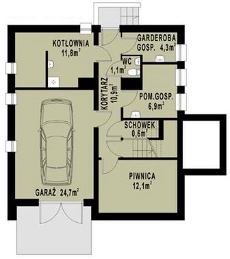 Piwnica projektu WB-3300