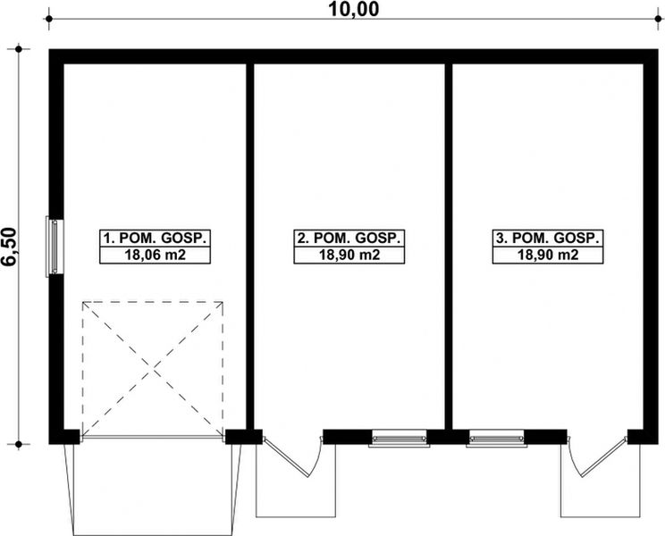 Parter projektu G9 - Budynek gospodarczy