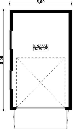 Parter projektu G14 - Budynek garażowy