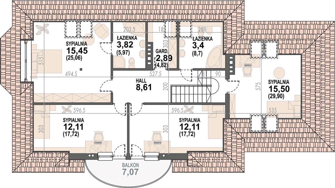 Poddasze projektu Koszałek 2G