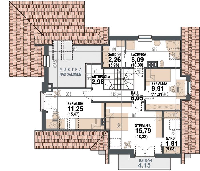 Poddasze projektu Balbina II