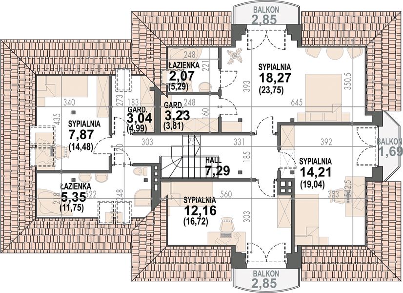 Poddasze projektu Śnieżka 2G