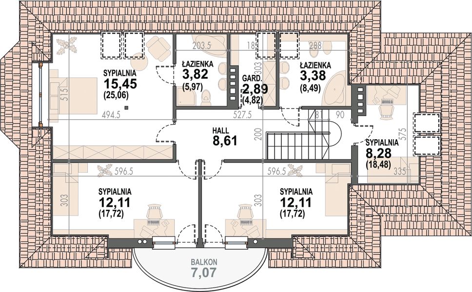 Poddasze projektu Koszałek