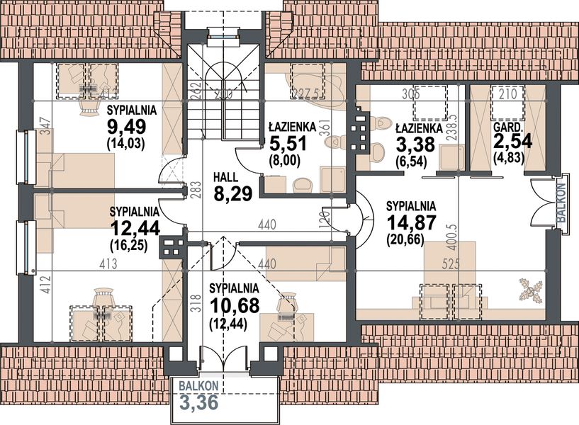 Poddasze projektu Koralgol II 2G