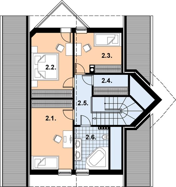 Poddasze projektu L-3 Dom tradycyjny