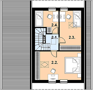 Poddasze projektu L-12 Dom tradycyjny