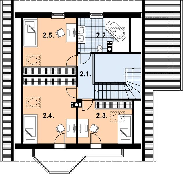 Poddasze projektu L-19 Dom tradycyjny