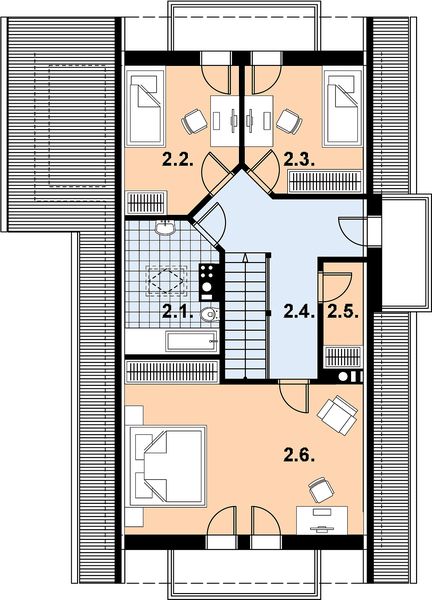 Poddasze projektu L-22 Dom tradycyjny