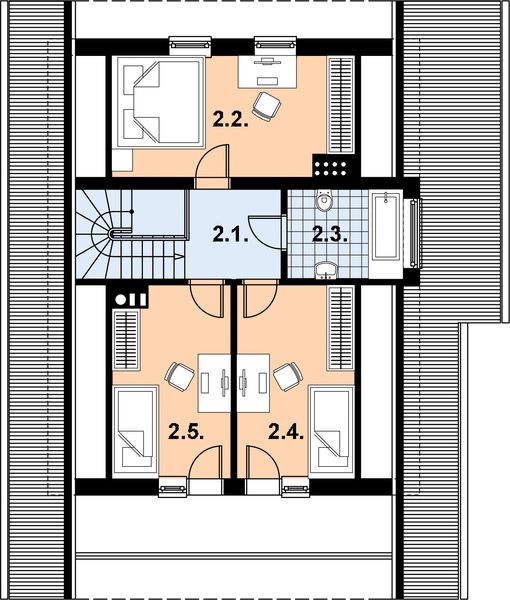 Poddasze projektu L-25 Dom tradycyjny