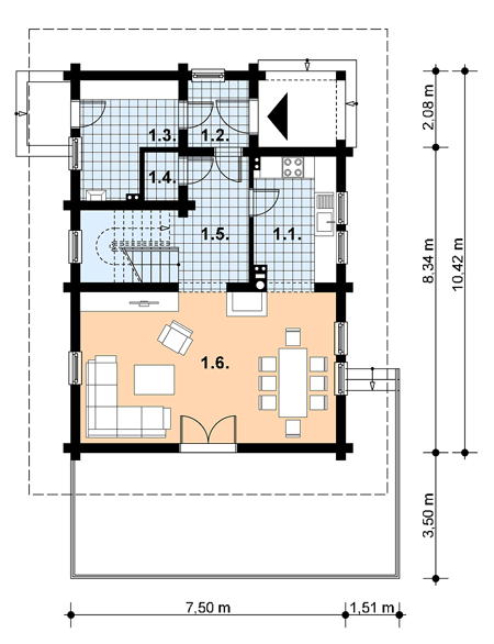 Parter projektu A-100 Dom szkieletowy