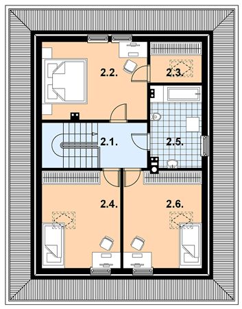 Poddasze projektu A-100 Dom z bali