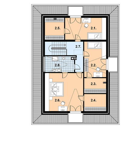 Poddasze projektu A-111 Dom z bali