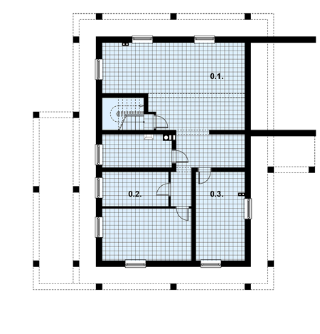 Piwnica projektu A-111 Dom z bali