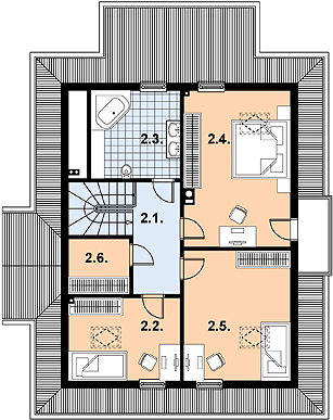 Poddasze projektu L-88 Dom szkieletowy
