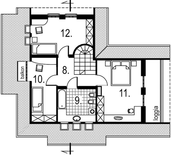 Poddasze projektu Adria
