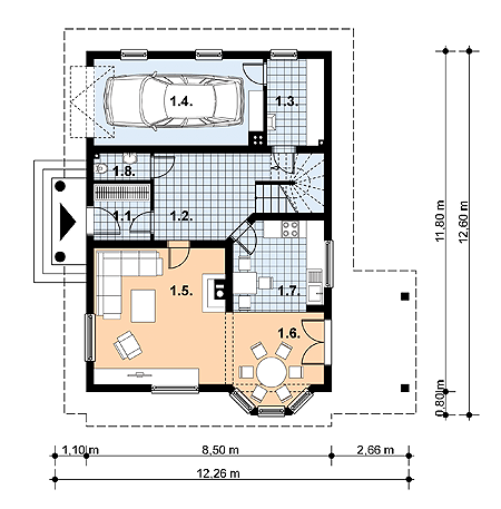 Parter projektu L-90 Dom z bali