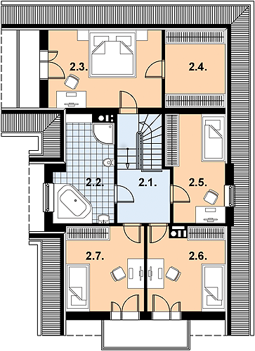 Poddasze projektu L-49 Dom tradycyjny