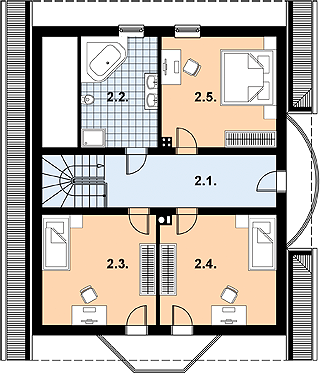 Poddasze projektu L-50 Dom zielona murowany