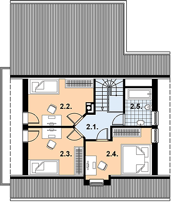 Poddasze projektu L-51 Dom krakowska murowany