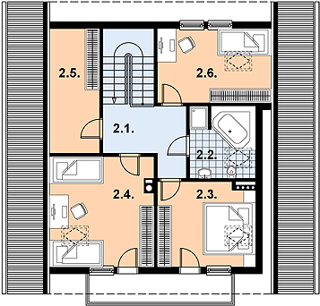 Poddasze projektu L-59 Dom szkieletowy