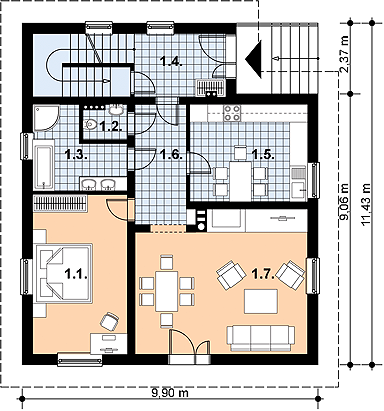 Parter projektu L-62 Dom tradycyjny