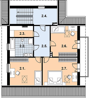 Poddasze projektu L-62 Dom tradycyjny