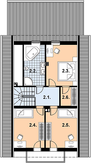 Poddasze projektu L-63 Dom tradycyjny
