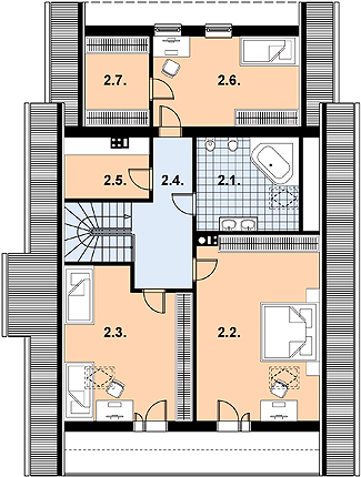 Poddasze projektu L-66 Dom tradycyjny