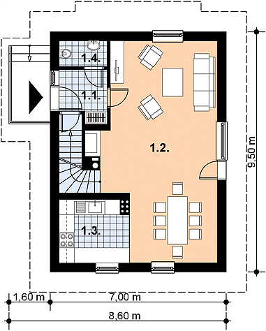 Parter projektu L-69 Dom tradycyjny