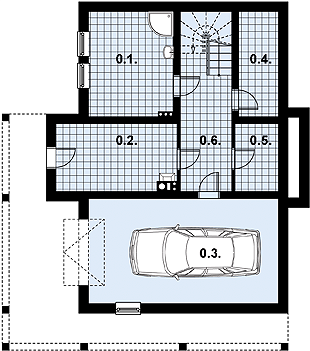 Piwnica projektu L-71 Dom szkieletowy