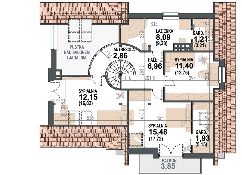 Poddasze projektu Balbina