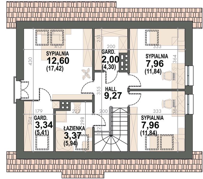 Poddasze projektu Rusałka
